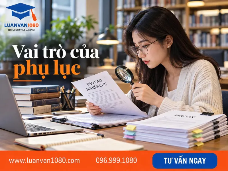Vai trò của phụ lục trong luận văn, tiểu luận, báo cáo