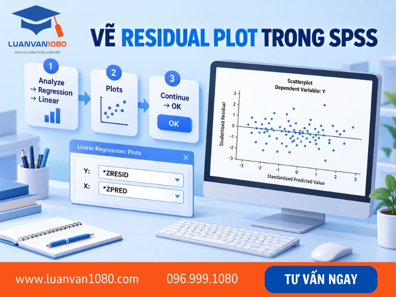 Cách vẽ residual plot trong SPSS