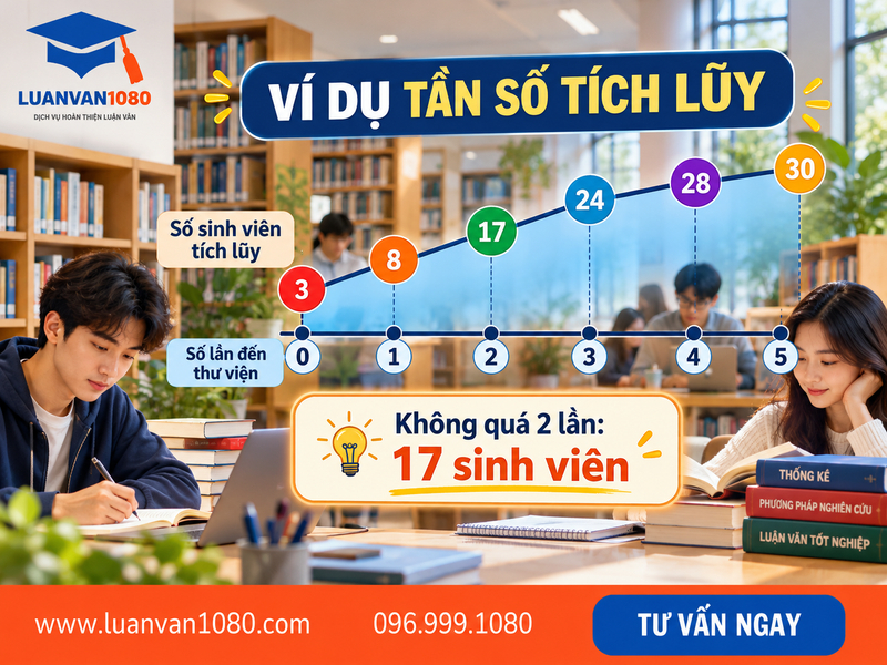 Ví dụ minh họa cách tính tần số tích lũy