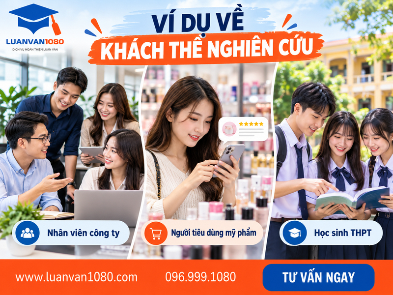 Ví dụ minh họa cách xác định khách thể nghiên cứu theo từng đề tài