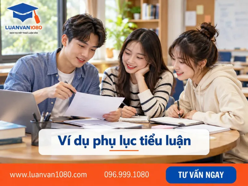 Ví dụ về phụ lục tiểu luận