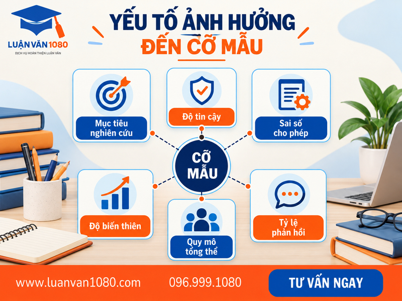 Các yếu tố ảnh hưởng đến việc lựa chọn cỡ mẫu